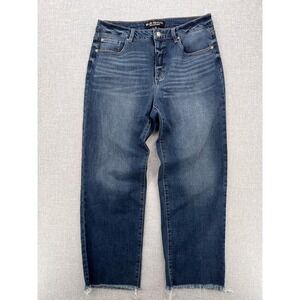 Blue Revival Recycled Denim Raw Hem Jeans Women 31x27 Blue Medium Wash Mid Rise